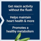 Life Extension No Flush Niacin 640mg 100 Capsules close-up of label