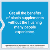 Life Extension No Flush Niacin 640mg capsules on a table