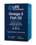 Life Extension Omega-3 Fish Oil Gummy Bites front view packaging