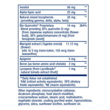 Life Extension One-Per-Day Multivitamin ingredients list