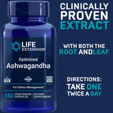 Life Extension Optimized Ashwagandha 125mg bottle with label