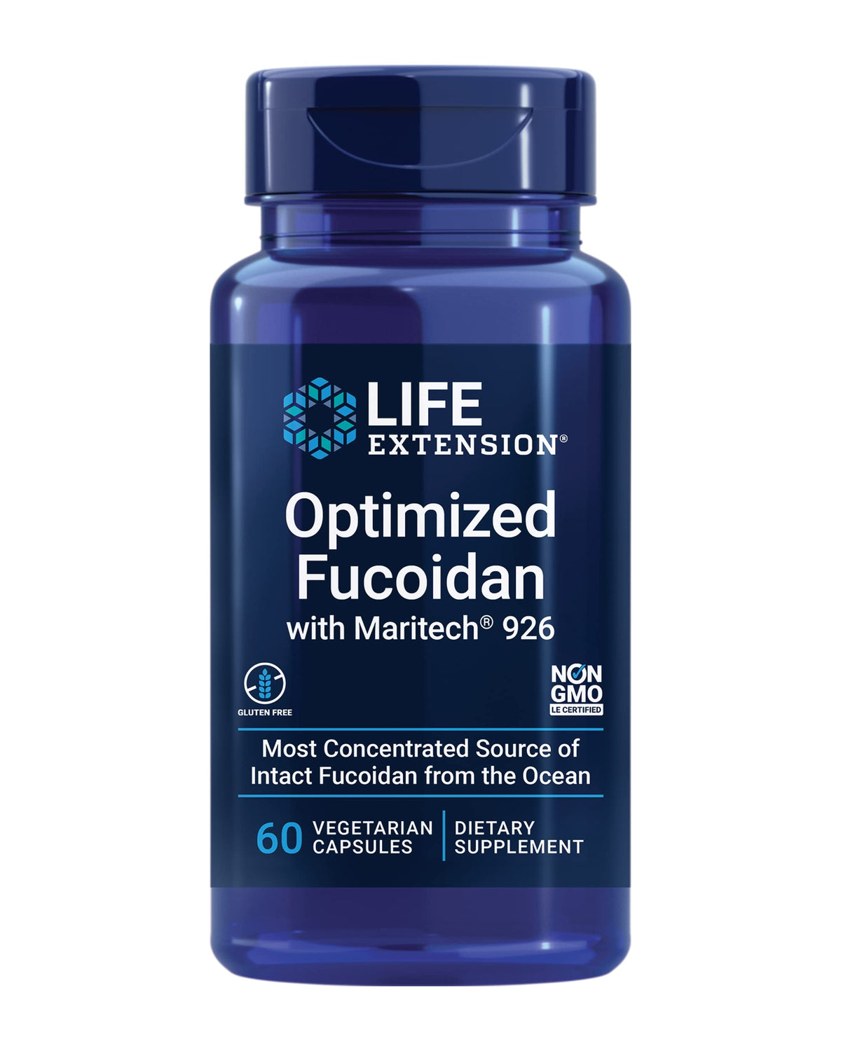 Life Extension Optimized Fucoidan 60 vegetarian capsules front view