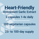 Life Extension Optimized Garlic 1200 mg capsules in hand