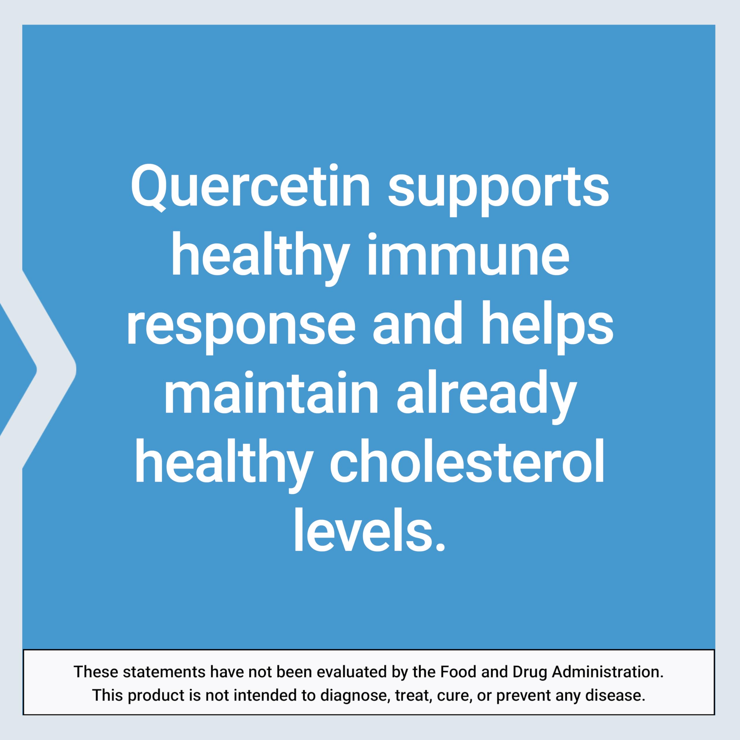 Life Extension Optimized Quercetin 250mg supplement with ingredients displayed