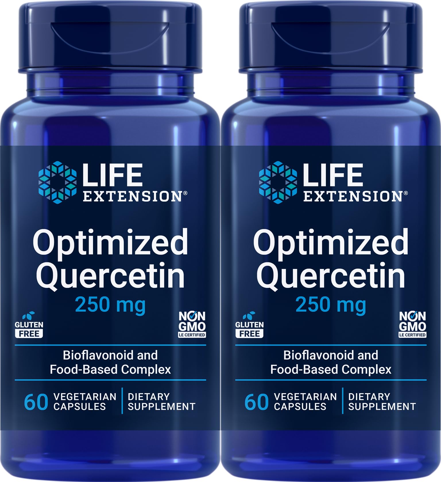 Life Extension Optimized Quercetin 60 Vegetarian Caps front view