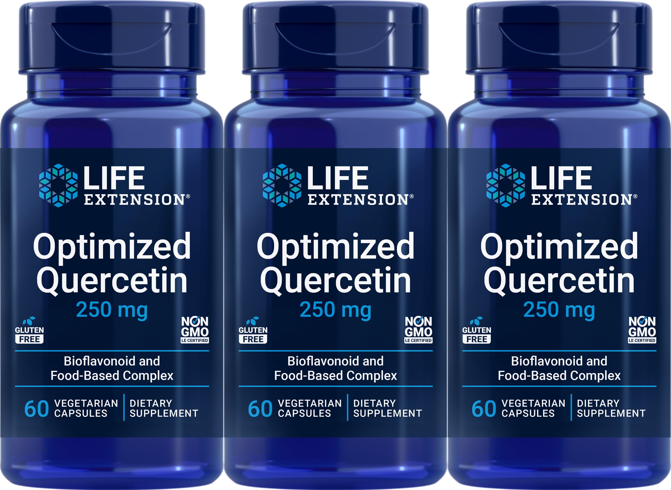 Life Extension Optimized Quercetin 60 Vegetarian Caps front view