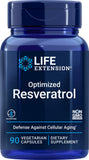 Life Extension Optimized Resveratrol 90 Vegetarian Capsules front view