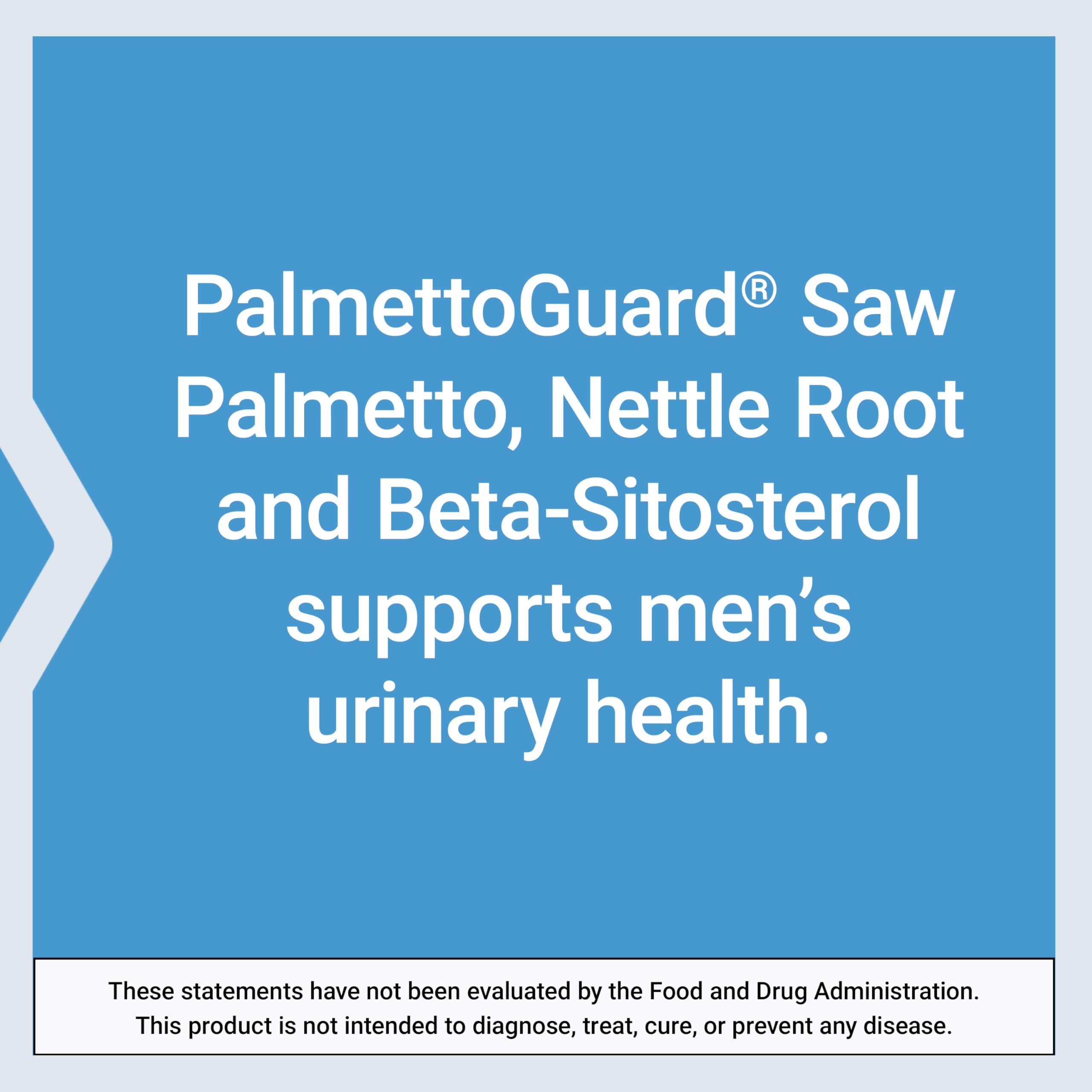 Life Extension PalmettoGuard® Saw Palmetto softgels back view