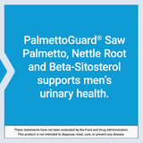 Life Extension PalmettoGuard® Saw Palmetto softgels back view