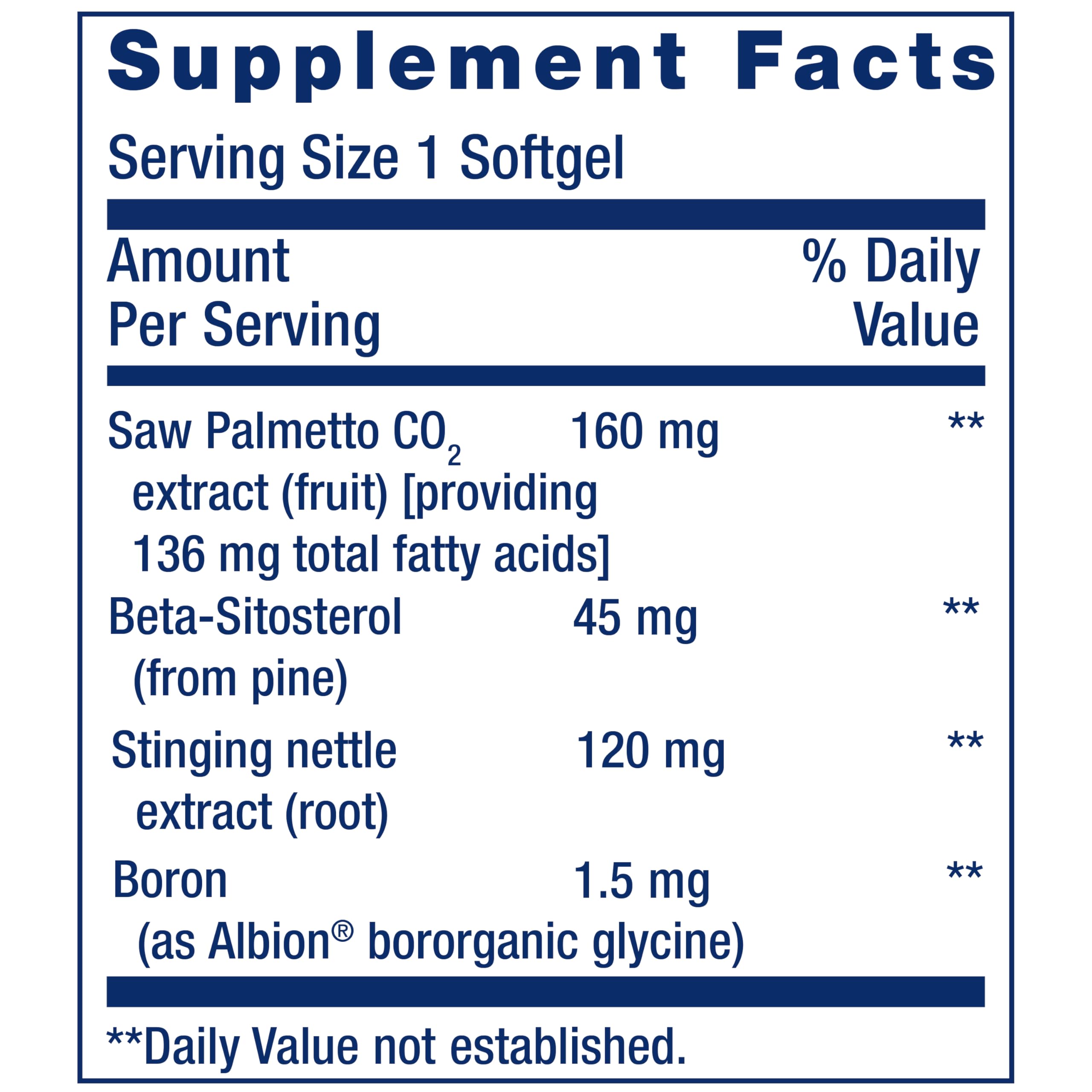 Life Extension PalmettoGuard® Saw Palmetto softgels bottle with label