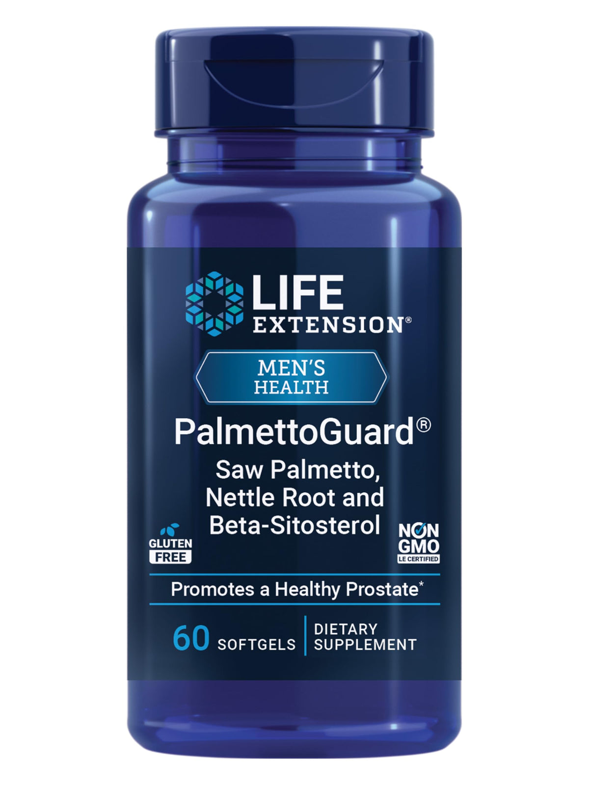 Life Extension PalmettoGuard® Saw Palmetto softgels front view