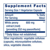 Life Extension Peony daily wellness 600mg bottle with label