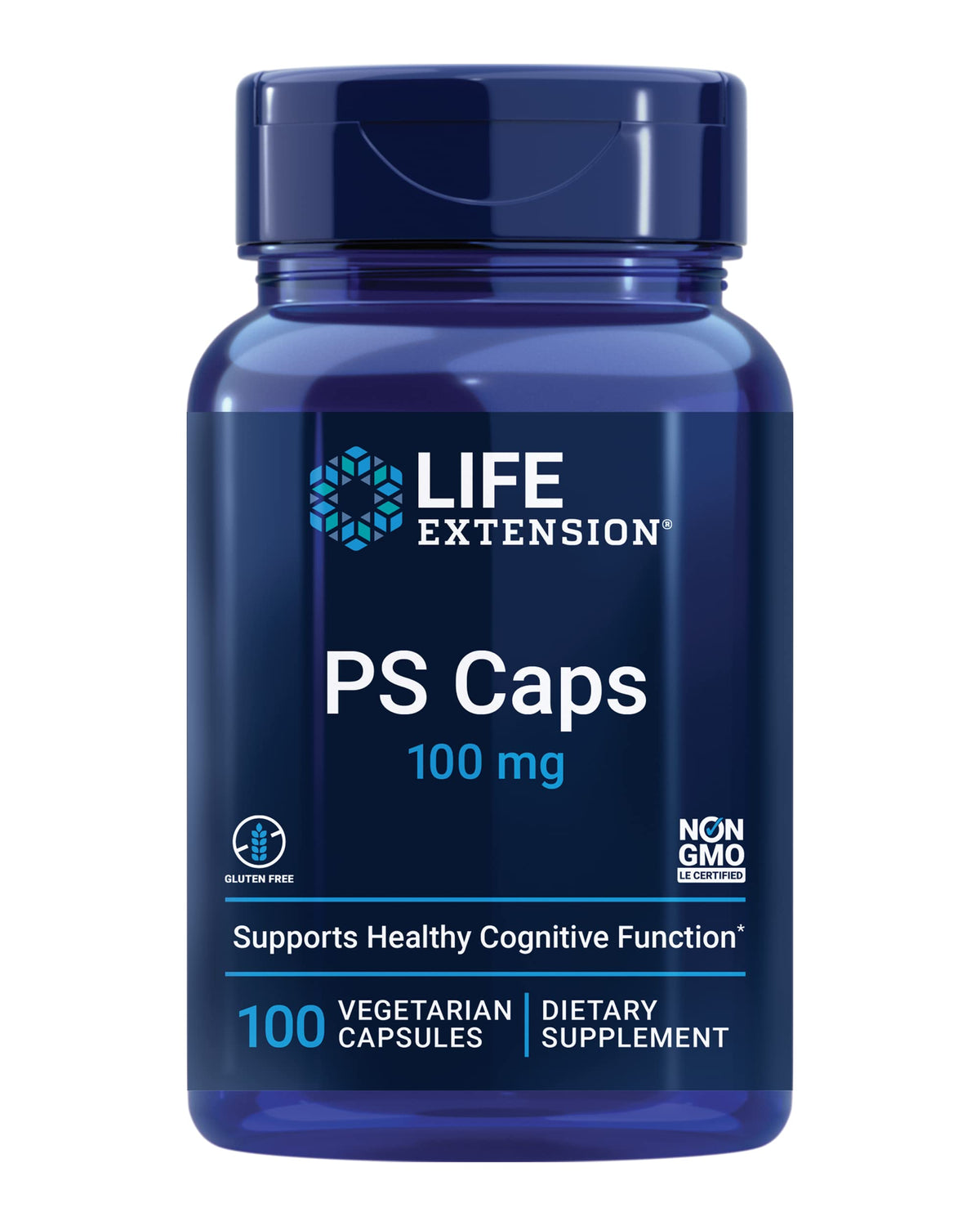 Life Extension Phosphatidylserine Capsules 100mg front view