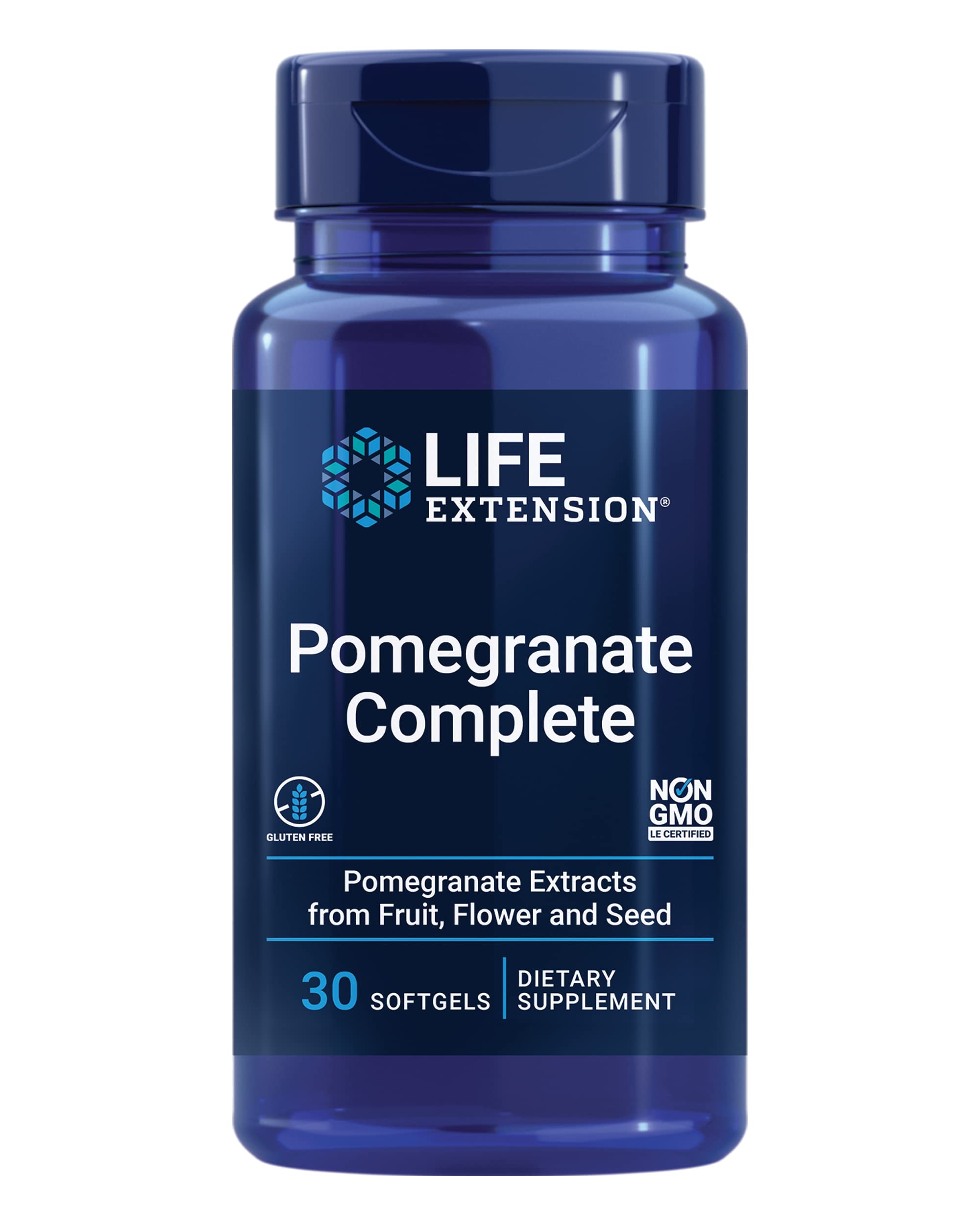 Life Extension Pomegranate Complete supplement bottle front view