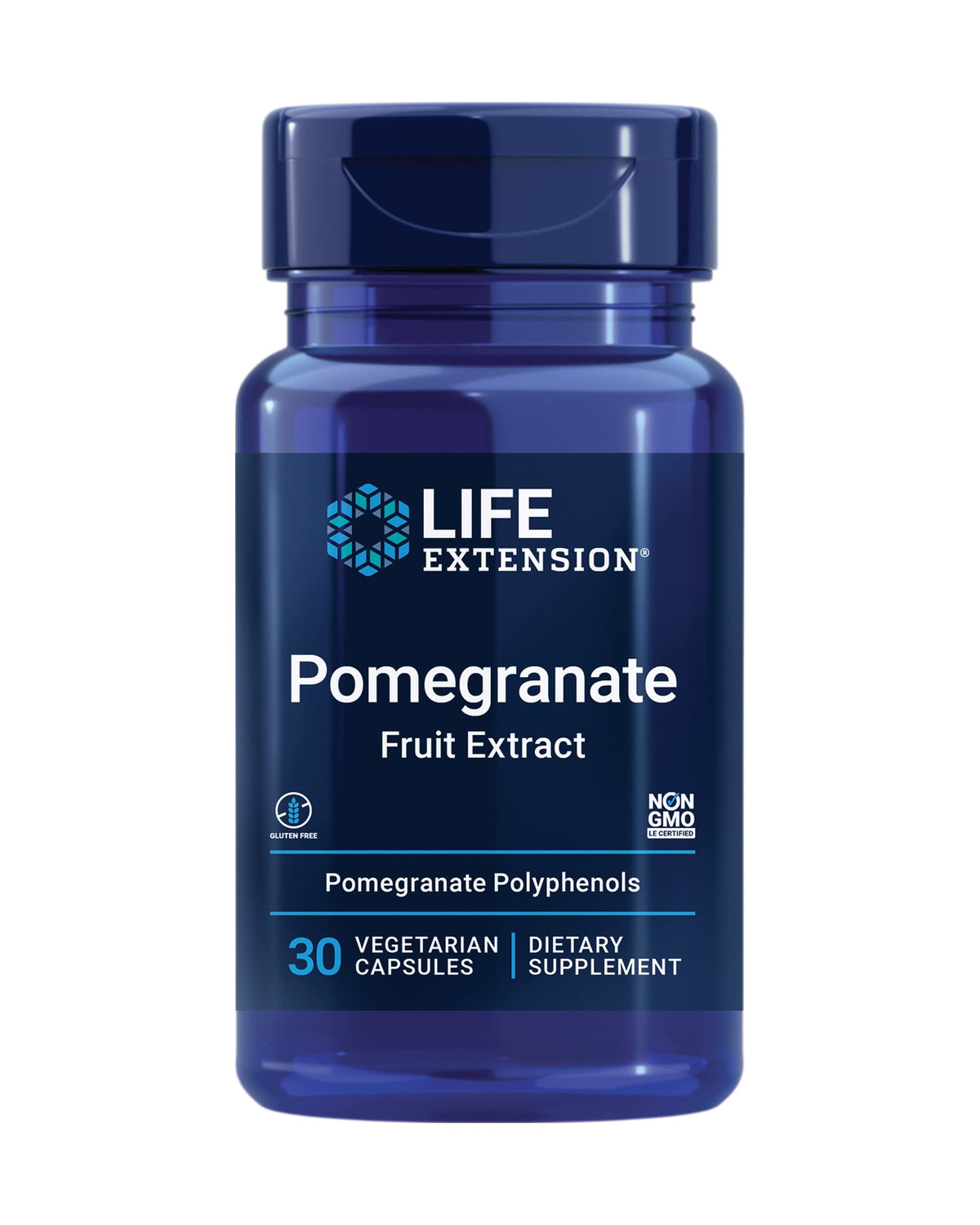 Life Extension Pomegranate Fruit Extract 500mg bottle front view