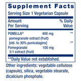 Life Extension Pomegranate Fruit Extract 500mg bottle side view