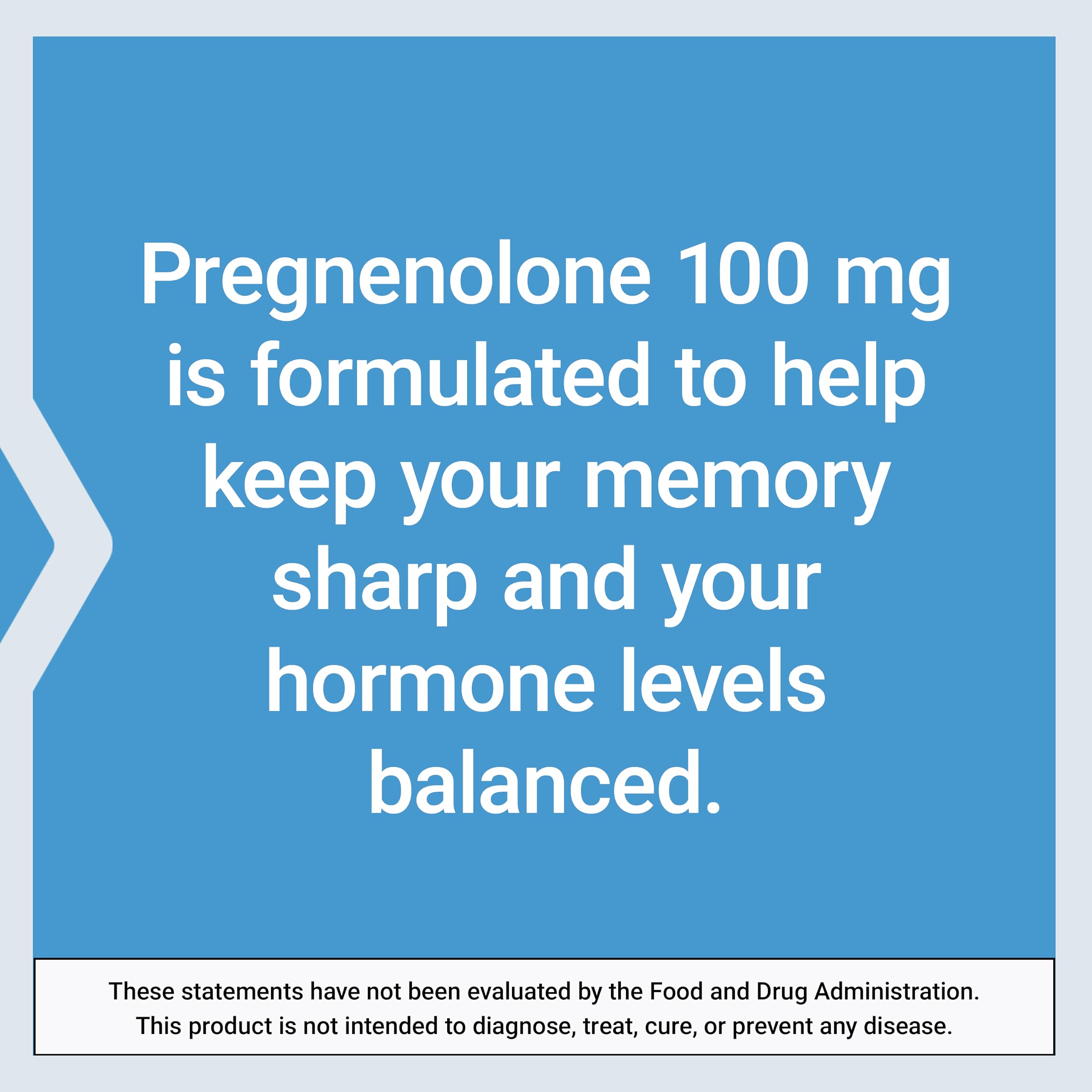 Life Extension Pregnenolone Supplement 100 mg ingredients list
