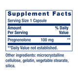Life Extension Pregnenolone Supplement 100 mg side view