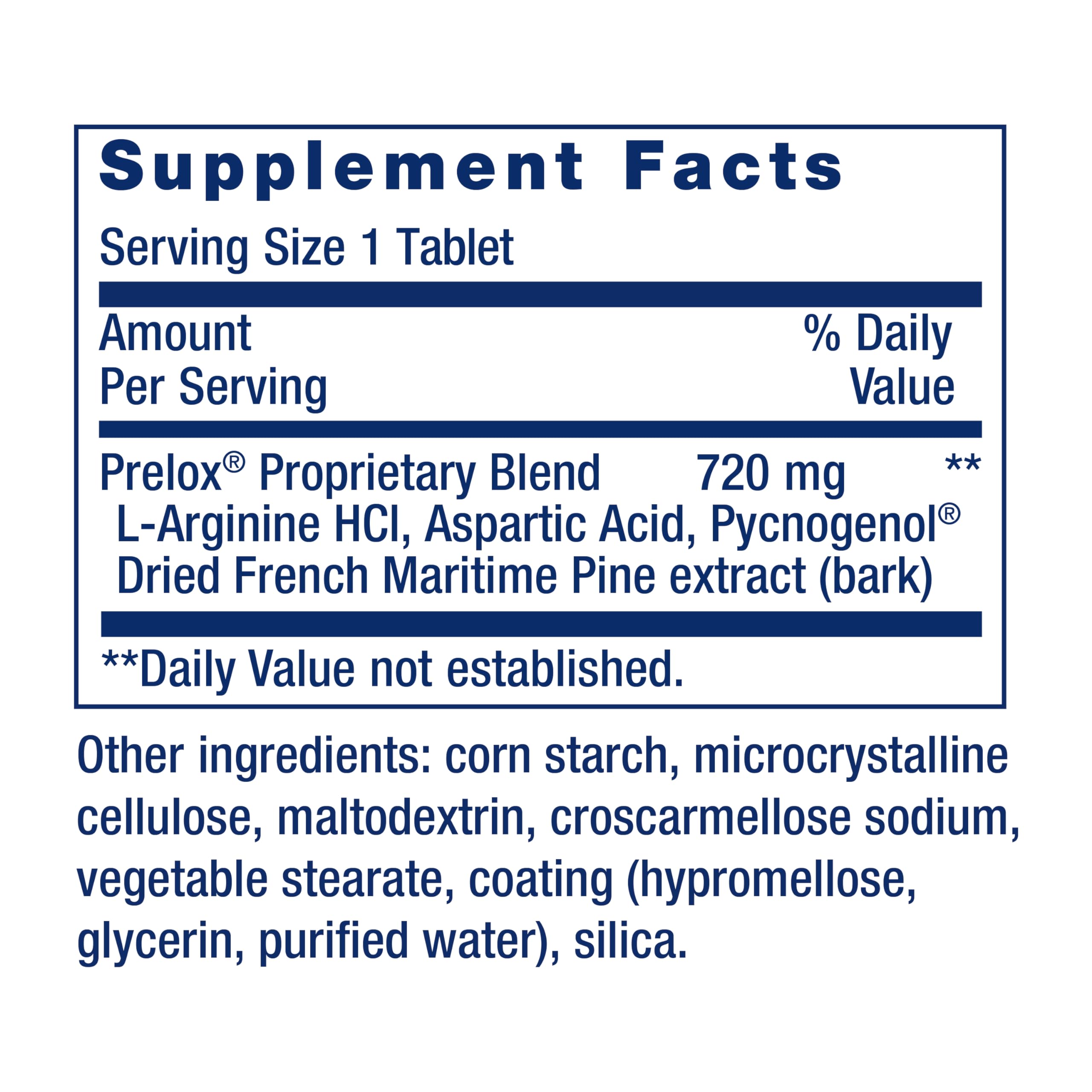 Life Extension Prelox support Sex 720mg capsules side view