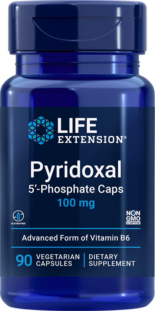Life Extension Pyridoxal 5-Phosphate 100mg 90 Capsules front view