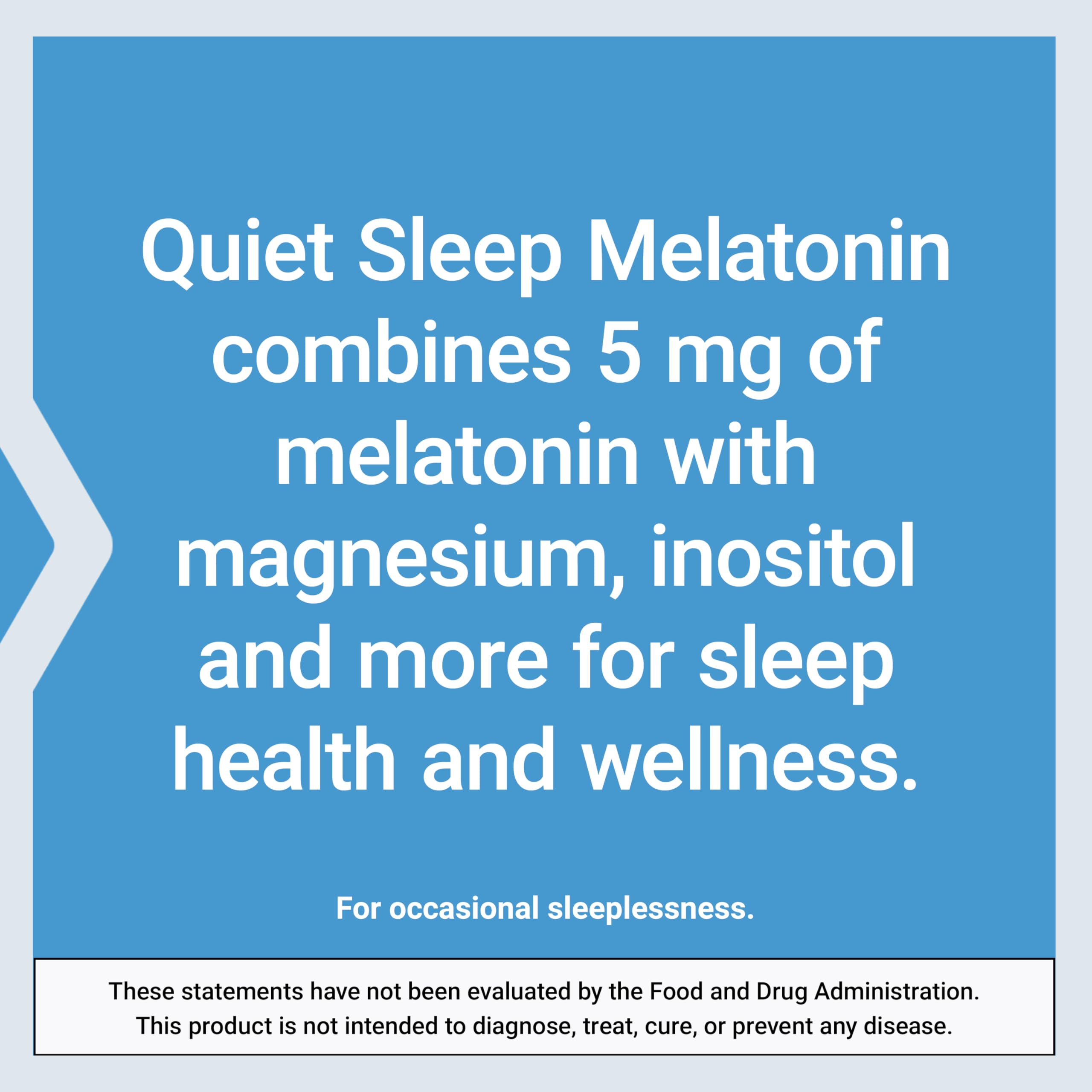 Life Extension Quiet Sleep Melatonin 5 mg capsule on a table