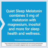 Life Extension Quiet Sleep Melatonin 5 mg capsule on a table