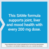 Life Extension SAMe 200mg supplement with a measuring spoon