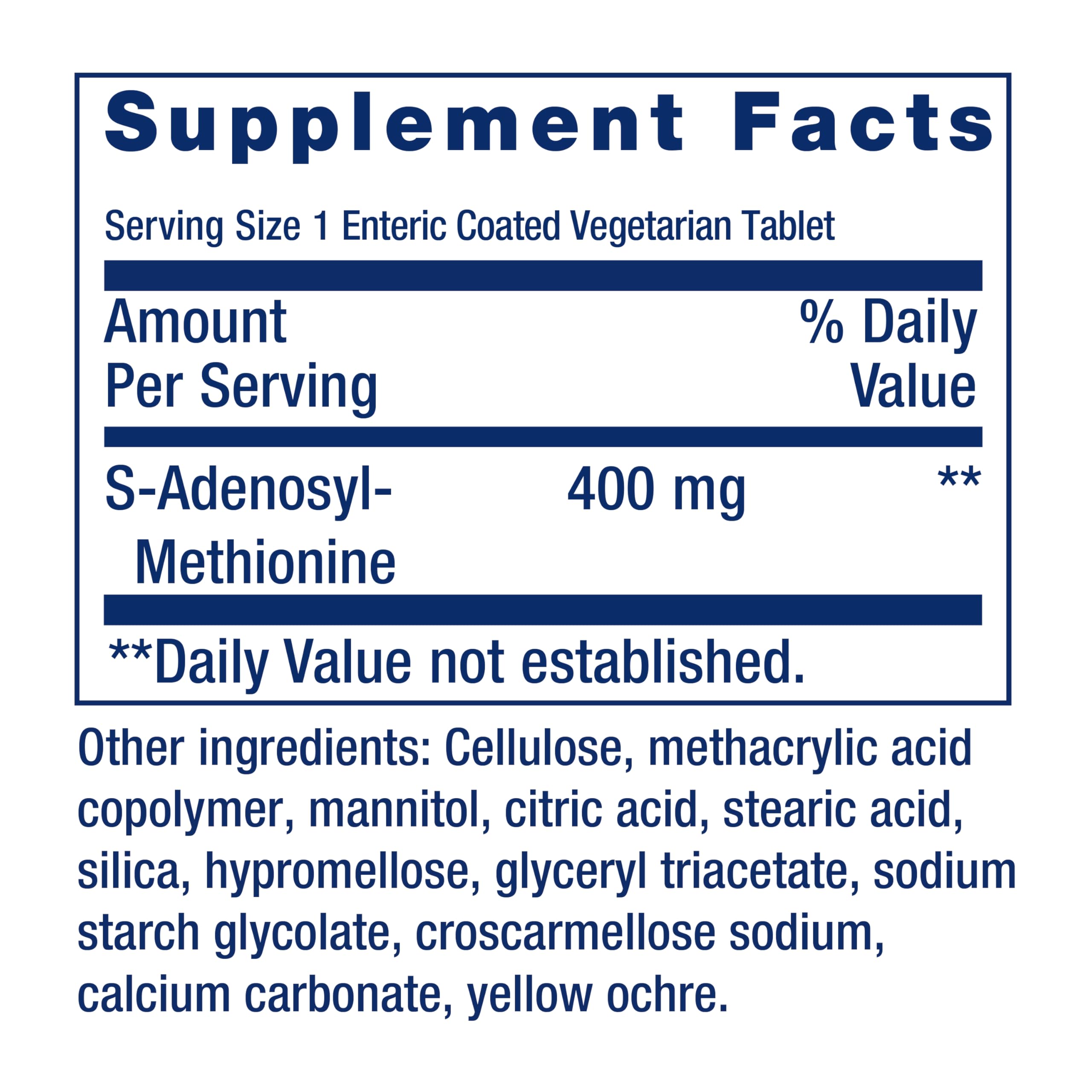 Life Extension SAMe 400mg supplement bottle with label