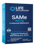 Life Extension SAMe 400mg tablets front view with packaging