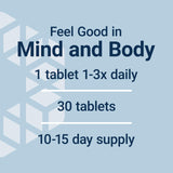 Life Extension SAMe 400mg tablets on a wooden surface