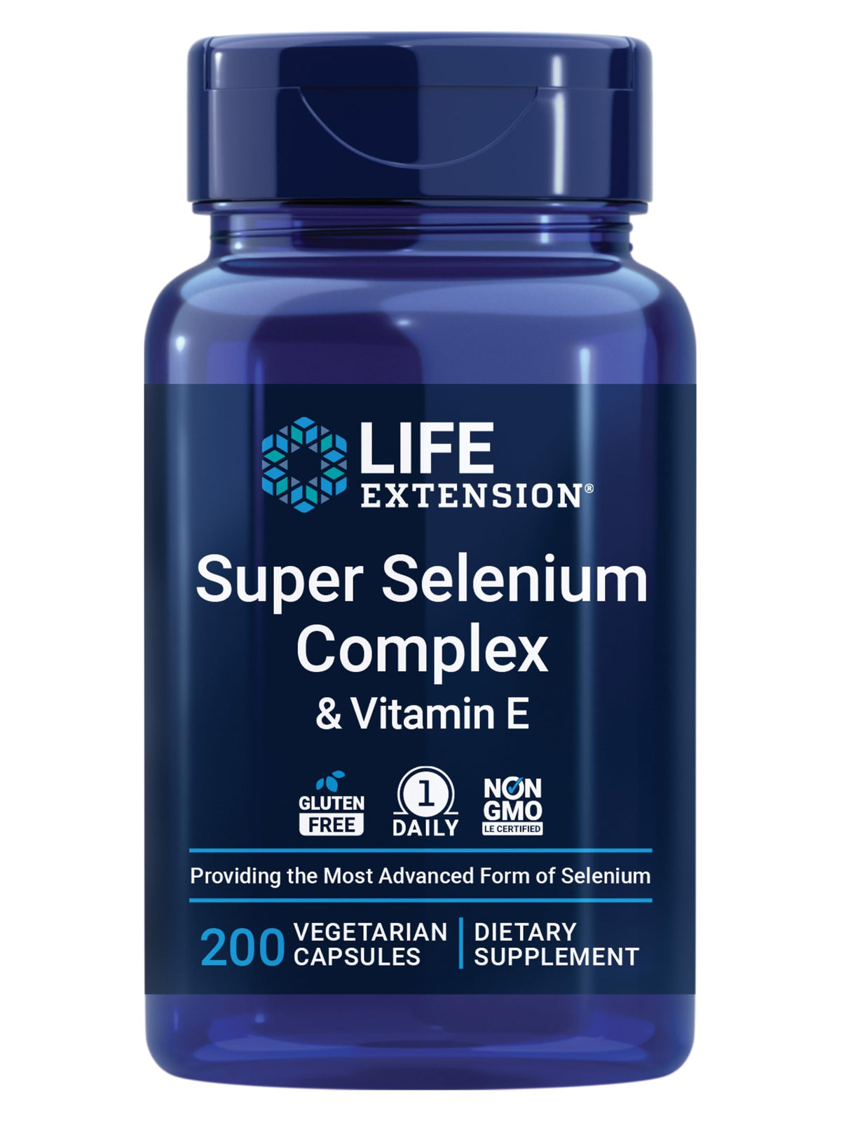 Life Extension Selenium Supplement 200 mcg front view