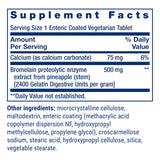 Life Extension Specially-Coated Bromelain 500mg tablet close-up