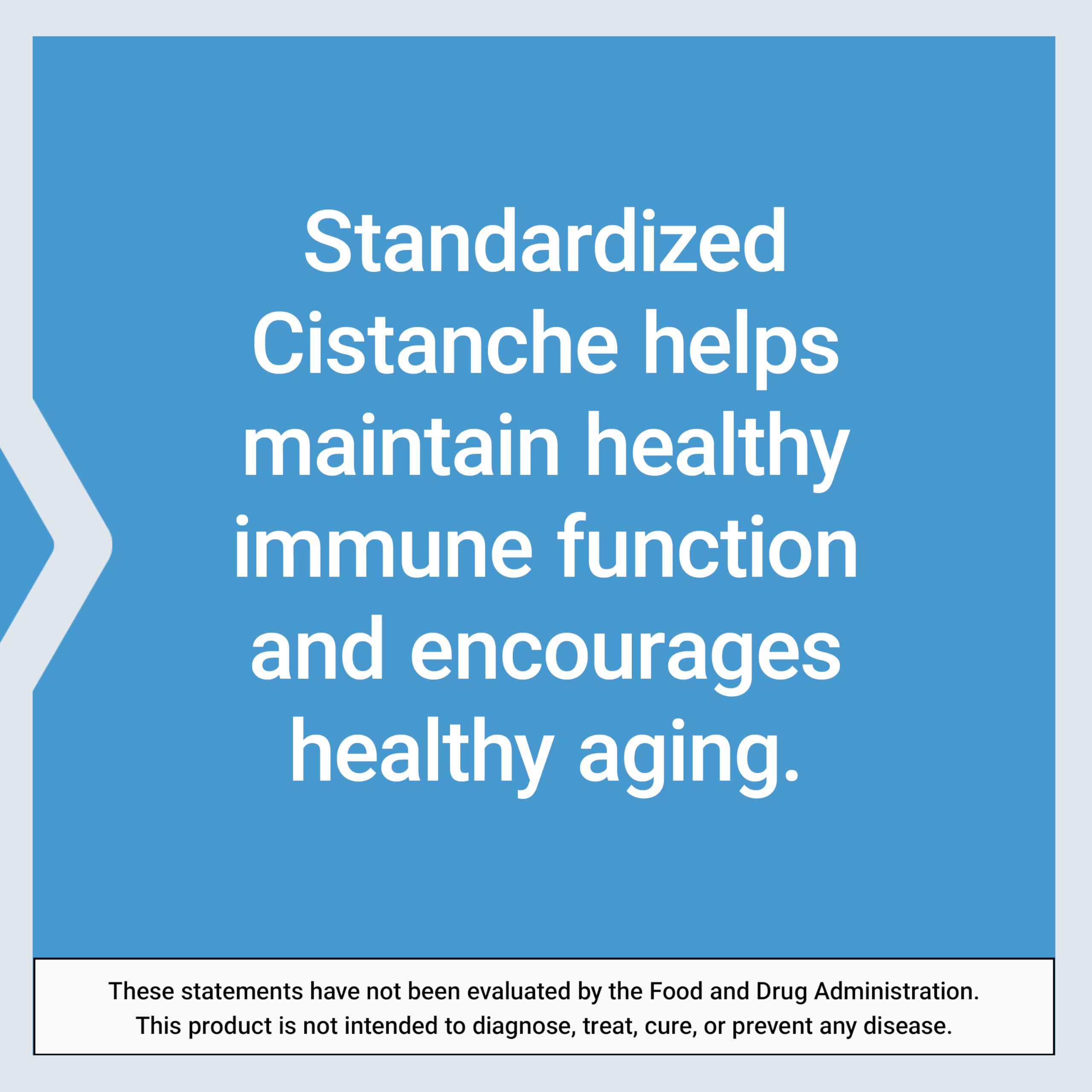 Life Extension Standardized Cistanche capsules with ingredients list