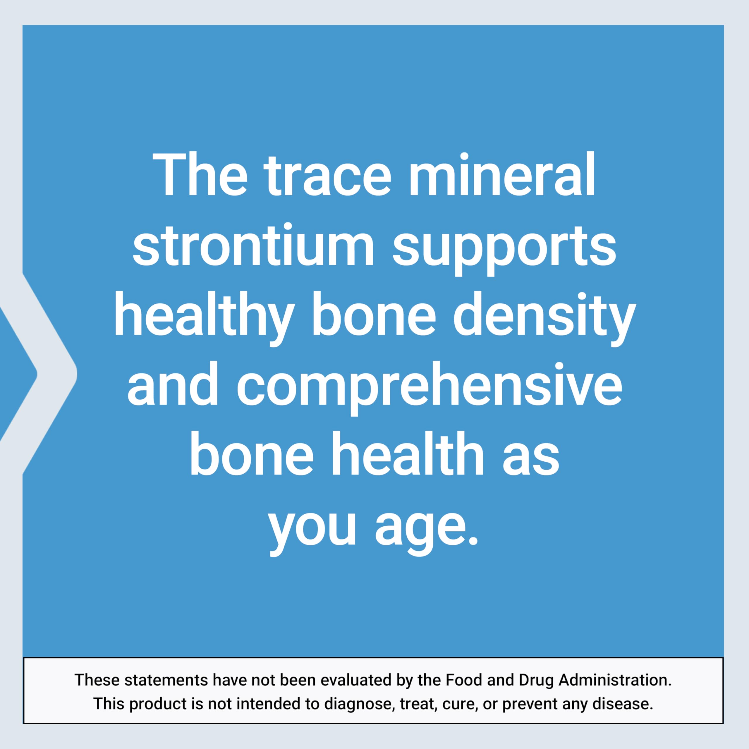 Life Extension Strontium Caps 750mg capsules on a wooden table