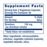 Life Extension Strontium Caps 750mg side view showing capsule