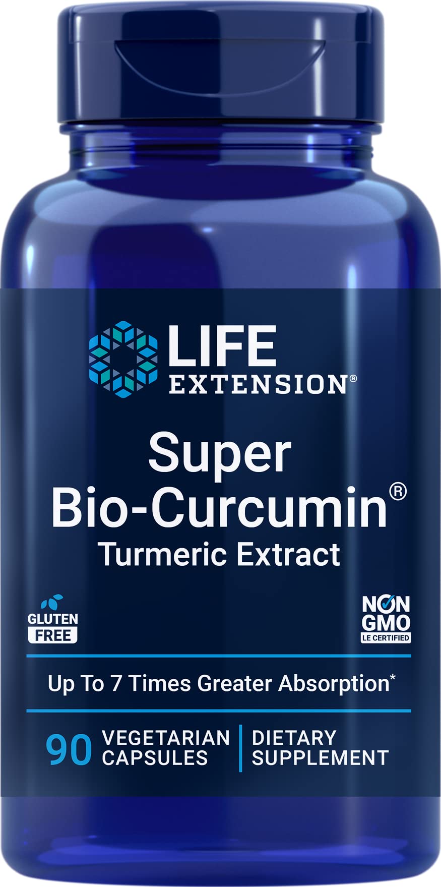 Life Extension Super Bio Curcumin 400mg Turmeric Extract Capsules front view