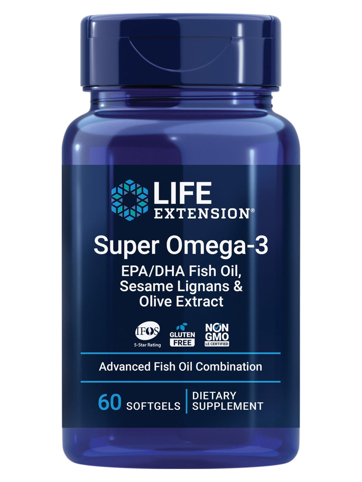 Life Extension Super Omega-3 Fish Oil 2000mg front view