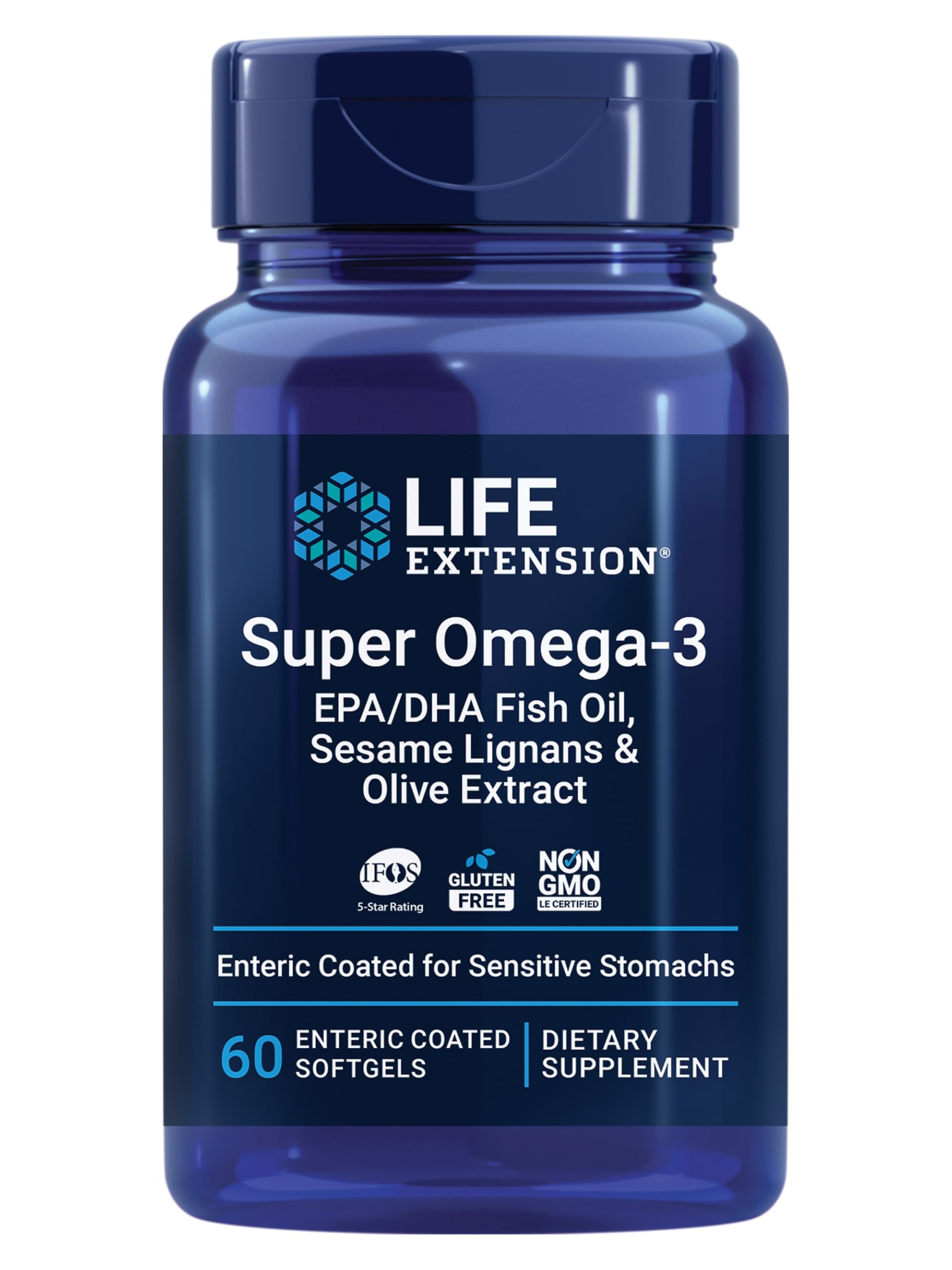 Life Extension Super Omega-3 Softgels 60 count front view