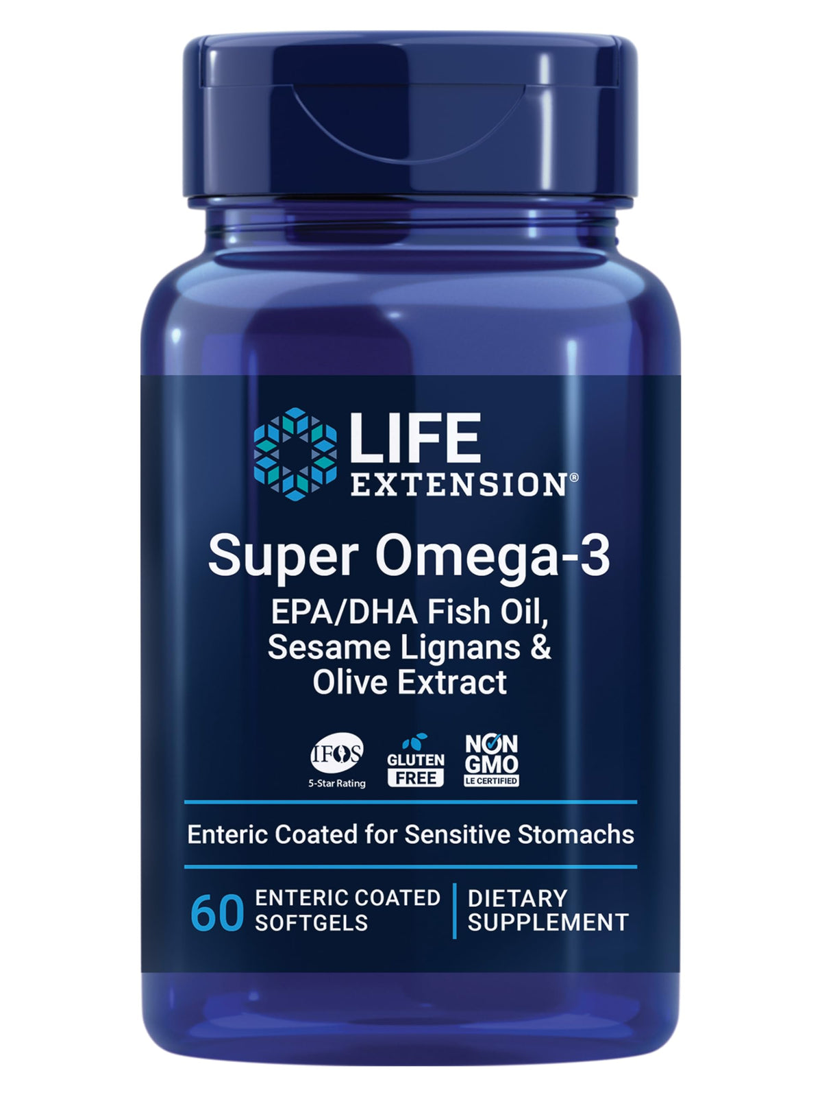 Life Extension Super Omega-3 Softgels 60 count front view