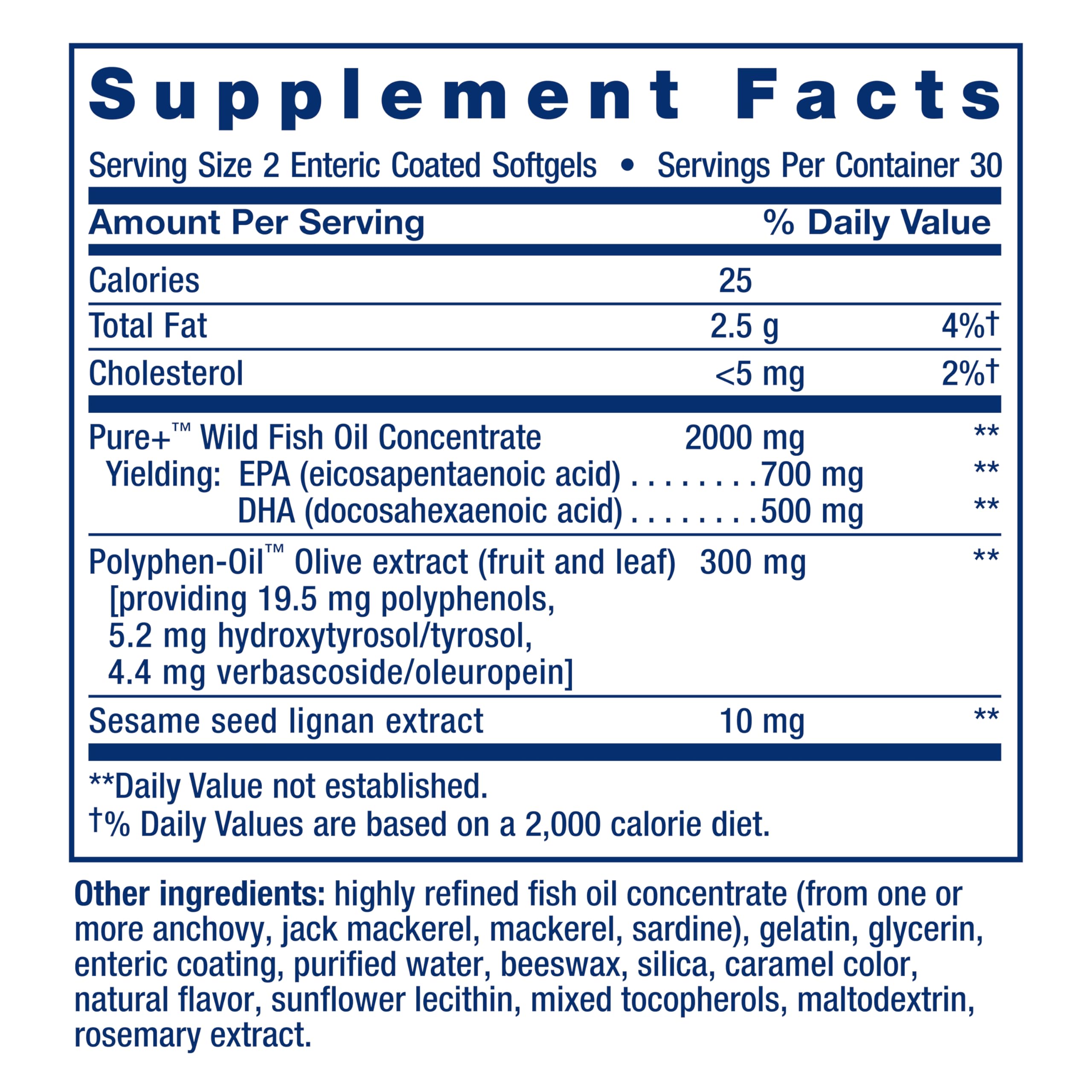 Life Extension Super Omega-3 Softgels showing softgel size