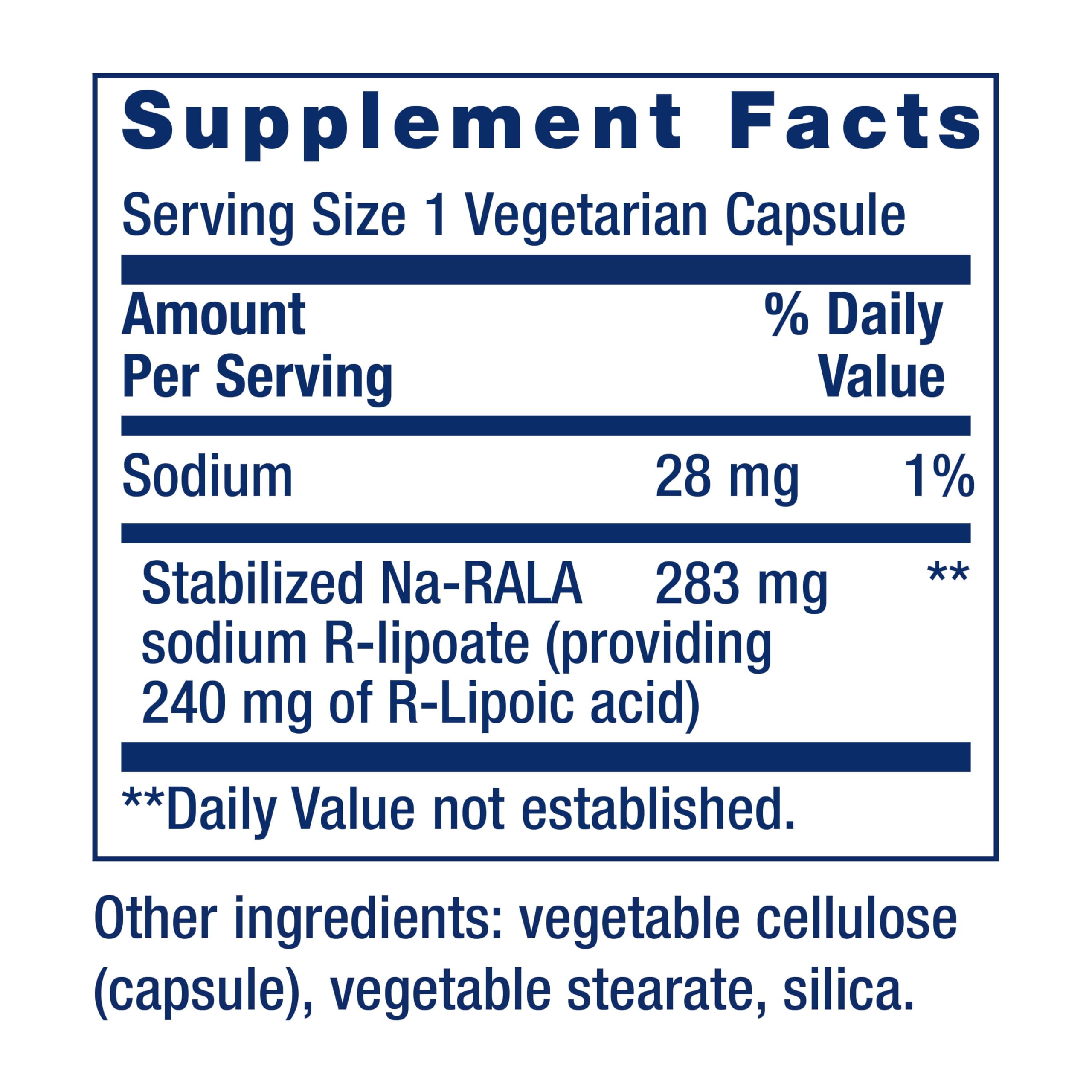 Life Extension Super R-Lipoic Acid 240mg capsule close-up