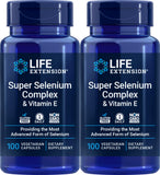 Life Extension Super Selenium Complex 200 mcg & Vitamin E front view of packaging