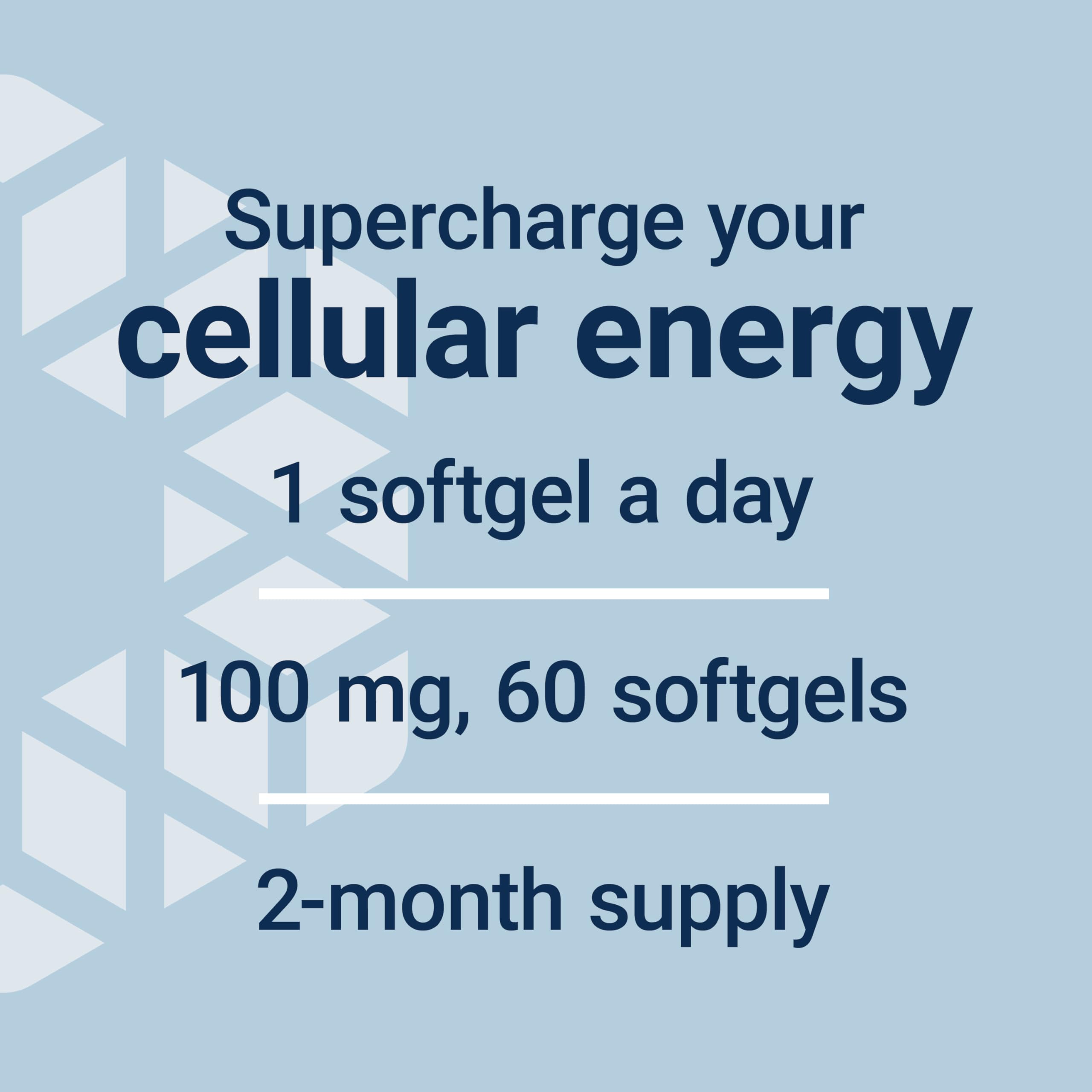 Life Extension Super Ubiquinol CoQ10 100mg 60 Capsules with shilajit