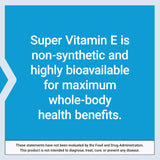 Life Extension Super Vitamin E 400IU Softgels back view