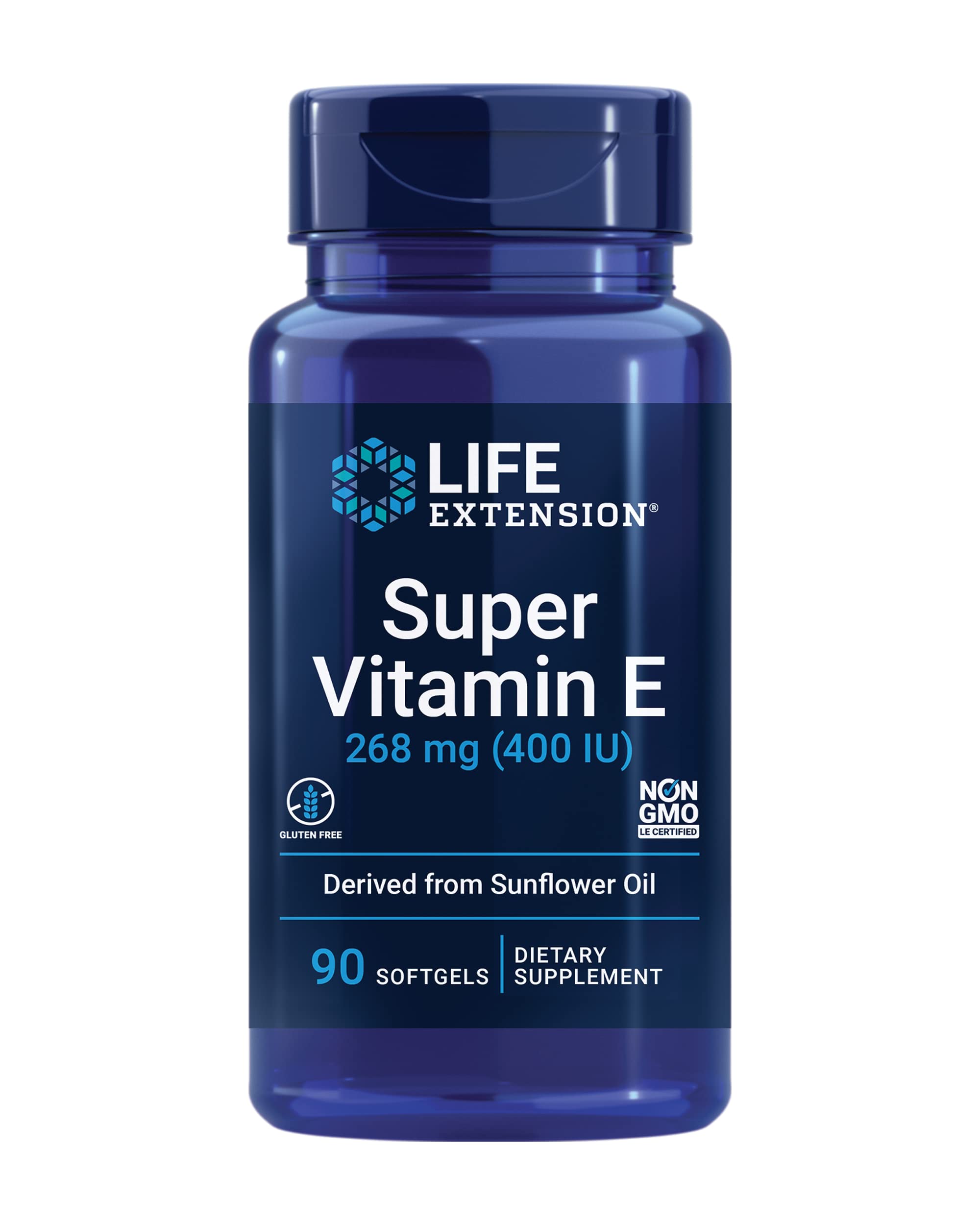 Life Extension Super Vitamin E 400IU Softgels front view