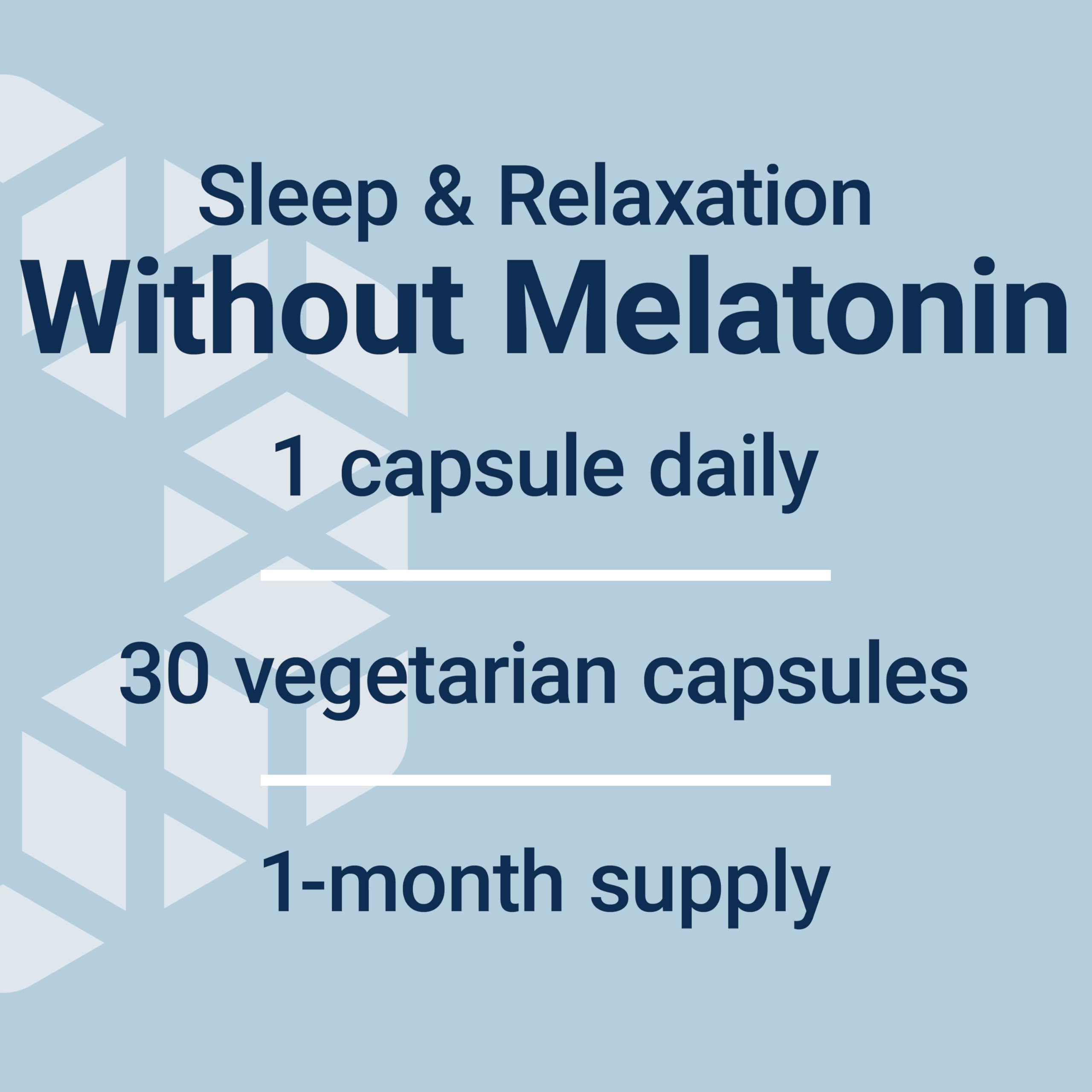 Life Extension support Sleep Without Melatonin 30 Capsules capsule close-up