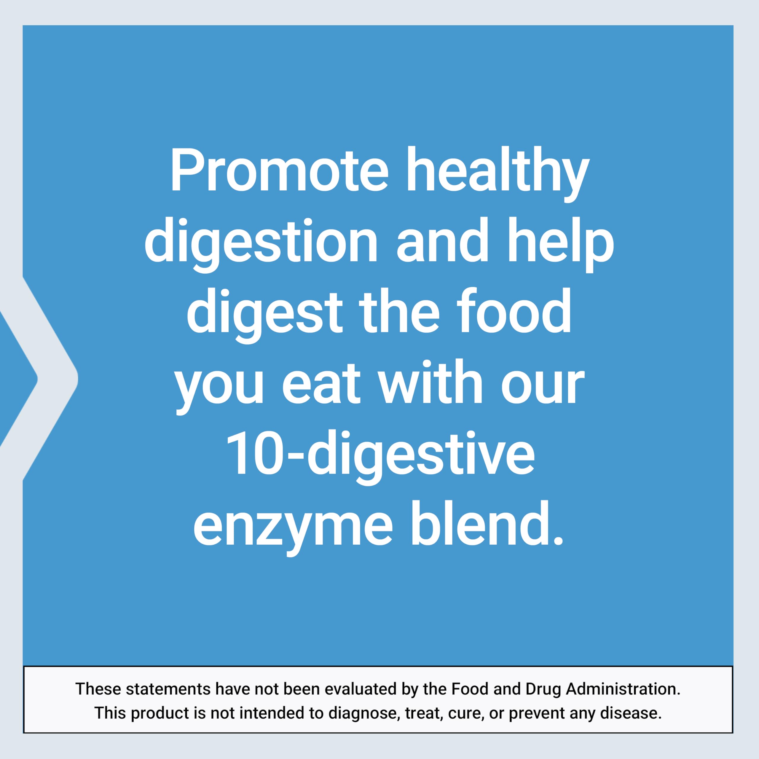 Life Extension support Super daily Enzymes bottle with a measuring spoon