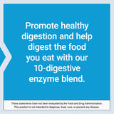 Life Extension support Super daily Enzymes bottle with a measuring spoon