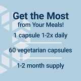 Life Extension support Super daily Enzymes capsules on a wooden table