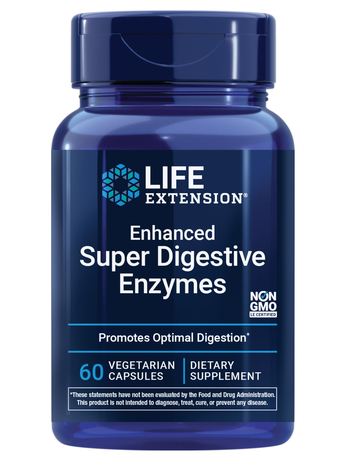 Life Extension support Super daily Enzymes front view of packaging